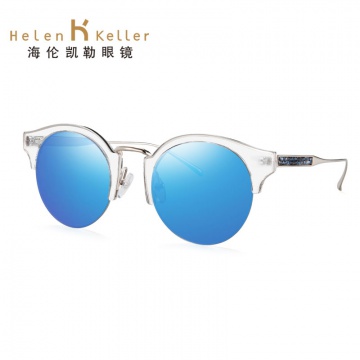 海伦凯勒新款太阳镜 高清优雅复古墨镜 太阳镜女H8610蓝色