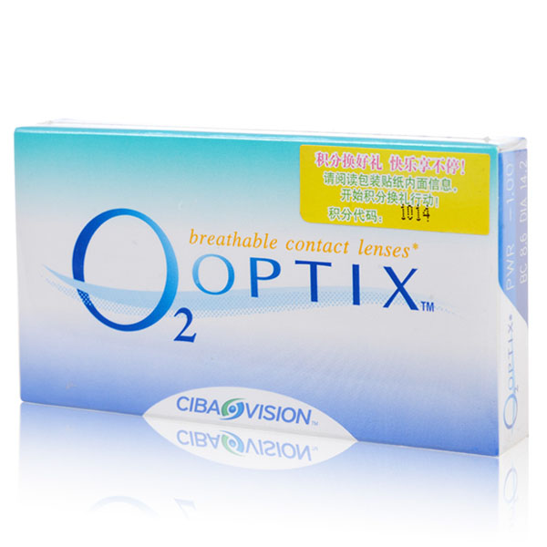 视康月抛舒视氧6片装舒适O2硅水凝胶近视隐形眼镜