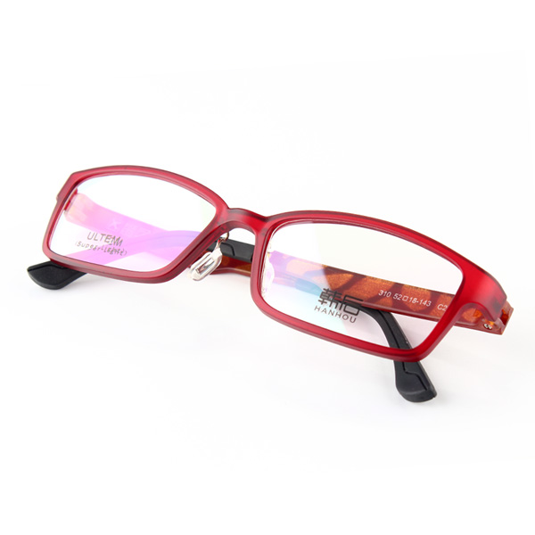 韩后超轻钨碳塑钢眼镜框 男女款眼镜架潮中国红310 